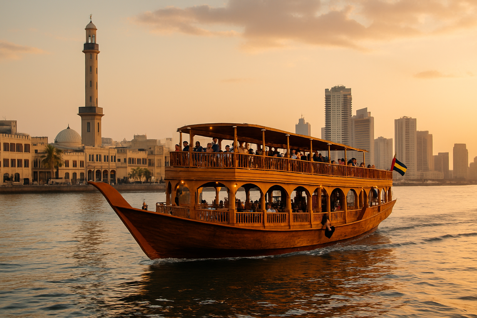 Traditional dhow cruise on Dubai Creek